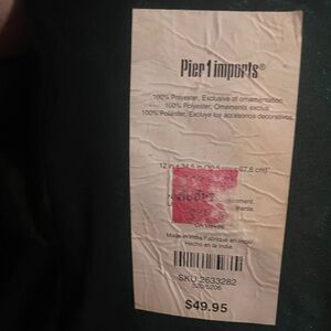 Pier 1 Imports Green Decorative Fabric